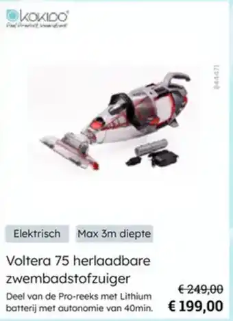 Multi bazar Voltera 75 herlaadbare zwembadstofzuiger aanbieding