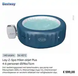 Multi bazar Lay Z Spa Milan airjet Plus aanbieding
