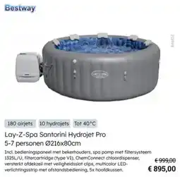 Multi bazar Bestway Lay Z Spa Santorini Hydrojet Pro aanbieding