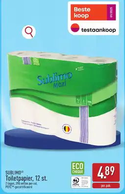 ALDI SublimoToiletpapier, 12 st. aanbieding