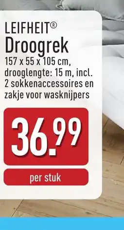 ALDI Leifheit Droogrek aanbieding
