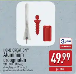 ALDI Home creation Aluminium droogmolen aanbieding
