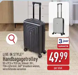 ALDI Live in style Handbagagetrolley aanbieding