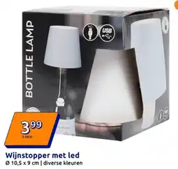 Action Wijnstopper met led aanbieding