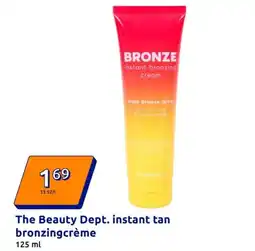 Action The Beauty Dept. instant tan bronzingcrème aanbieding