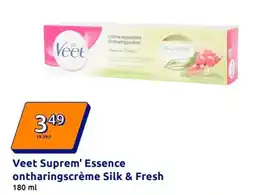 Action Veet Suprem' Essence ontharingscrème Silk & Fresh aanbieding