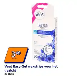 Action Veet Easy Gel waxstrips voor het gezicht aanbieding