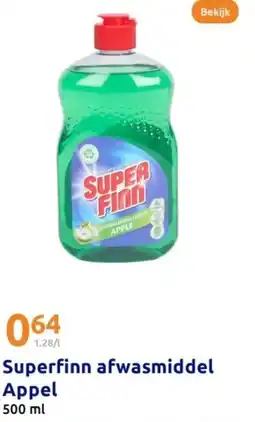 Action Superfinn afwasmiddel Appel aanbieding