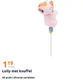 Action Lolly met knuffel aanbieding