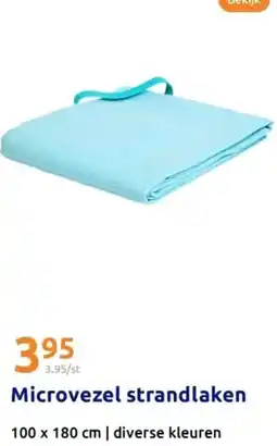 Action Microvezel strandlaken aanbieding
