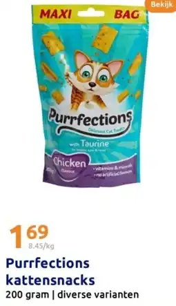 Action Purrfections kattensnacks aanbieding