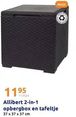 Action Allibert 2 in 1 opbergbox en tafeltje aanbieding