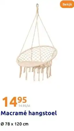 Action Macramé hangstoel aanbieding