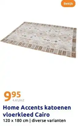 Action Home Accents katoenen vloerkleed Cairo aanbieding