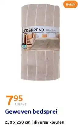 Action Gewoven bedsprei aanbieding