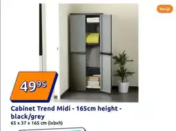 Action Cabinet Trend Midi 165cm height black/grey aanbieding