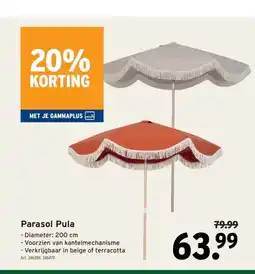 GAMMA Parasol Pula aanbieding