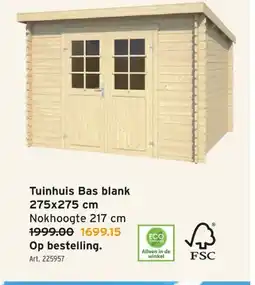 GAMMA Tuinhuis Bas blank 275x275 cm aanbieding