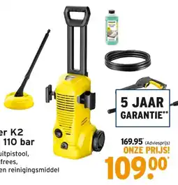 GAMMA Kärcher hogedrukreiniger K2 Premium Home 110 bar aanbieding