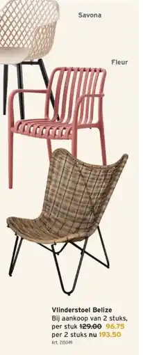 GAMMA Vlinderstoel Belize aanbieding