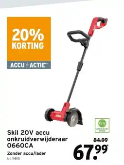 GAMMA Skil 20V accu onkruidverwijderaar 0660CA aanbieding