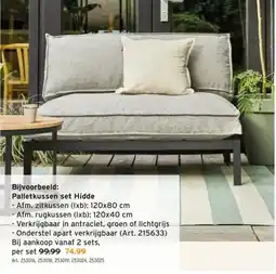GAMMA Palletkussen set Hidde aanbieding