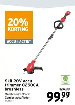 GAMMA Skil 20V accu trimmer 0250CA brushless aanbieding