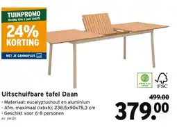 GAMMA Uitschuifbare tafel Daan aanbieding