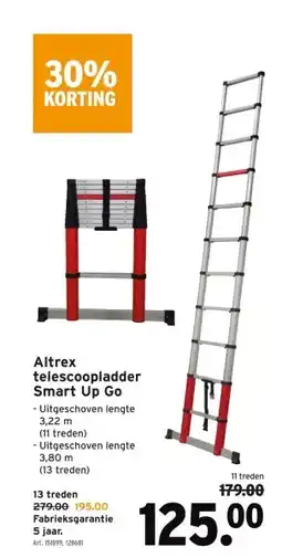 GAMMA Altrex telescoopladder Smart Up Go aanbieding