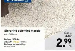 GAMMA Siergrind dolomiet marble aanbieding