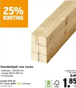 GAMMA Voordeelpak ruw vuren aanbieding