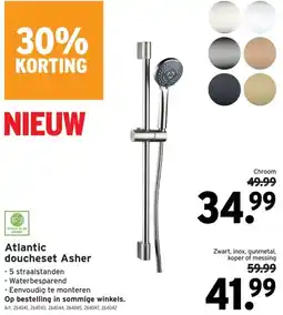 GAMMA Atlantic doucheset Asher Chroom aanbieding