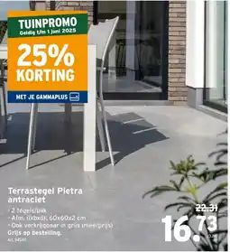 GAMMA Terrastegel Pietra antraciet aanbieding