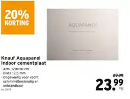 GAMMA Knauf Aquapanel Indoor cementplaat aanbieding