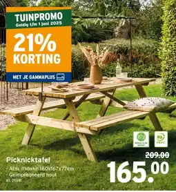 GAMMA Picknicktafel aanbieding