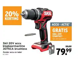GAMMA Skil 20V accu klopboormachine 3075CA brushless aanbieding