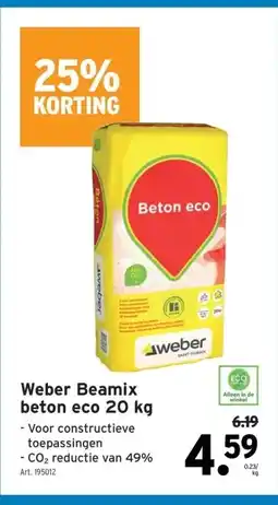 GAMMA Weber Beamix beton eco 20 kg aanbieding