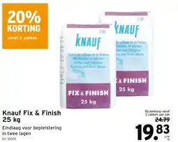 GAMMA Knauf Fix & Finish 25 kg aanbieding