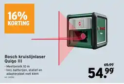 GAMMA Bosch kruislijnlaser Quigo III aanbieding