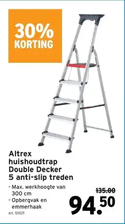 GAMMA Altrex huishoudtrap Double Decker 5 anti-slip treden aanbieding