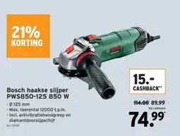 GAMMA Bosch haakse slijper PWS850-125 850 W aanbieding