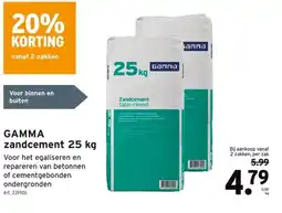 GAMMA GAMMA zandcement 25 kg aanbieding