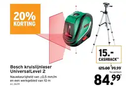 GAMMA Bosch kruislijnlaser UniversalLevel 2 aanbieding