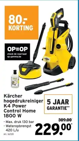 GAMMA Kärcher hogedrukreiniger K4 Power Control Home 1800 W aanbieding