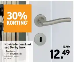 GAMMA Novidade deurkruk set Derby inox aanbieding
