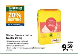 GAMMA Weber Beamix beton NoMix 20 kg aanbieding