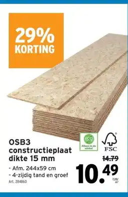 GAMMA OSB3 constructieplaat dikte 15 mm aanbieding