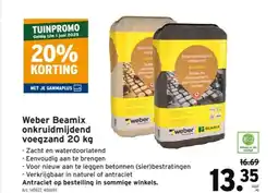 GAMMA Weber Beamix onkruidmijdend voegzand 20 kg aanbieding
