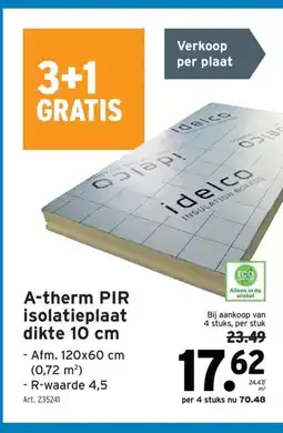 GAMMA A-therm PIR isolatieplaat dikte 10 cm aanbieding