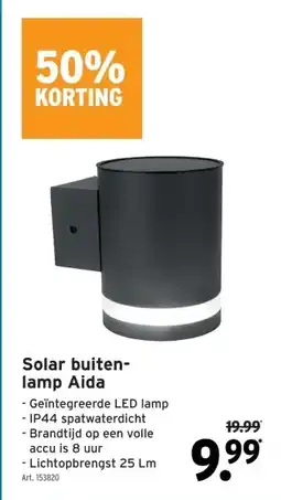 GAMMA Solar buiten- lamp Aida aanbieding